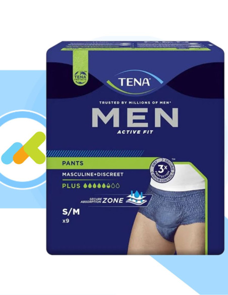 Tena Men Active Fit Pants Plus | Slip Assorbenti Uomo | Elevata Assorbenza