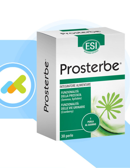 Esi Prosterbe | Integratore con Serenoa Repens | Salute della Prostata e Vie Urinarie | 30 perle