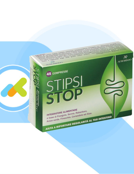 Stipsi Stop  Integratore con Erbe Officinali  per Benessere e Regolarità Intestinale  45 compresse