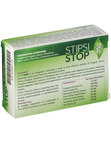 Stipsi Stop | Integratore con Erbe Officinali | per Benessere e Regolarità Intestinale | 45 compresse