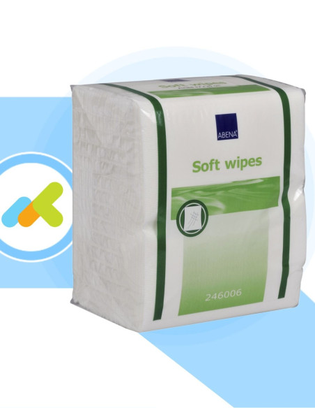 Abena Soft Wipes  Salviette in Pura Cellulosa  Perfette per Igiene e Pulizia  50 pezzi