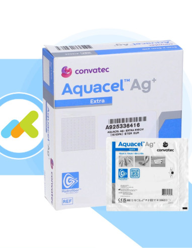 Aquacel Ag+ Extra  Medicazione con Ioni Argento  Potente Azione Antimicrobica  1 pezzo